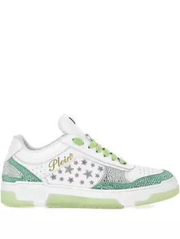 Philipp Plein кроссовки с заклепками, белый