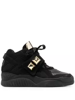 Philipp Plein кроссовки с заклепками, черный