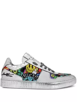 Philipp Plein кроссовки с зеркальным эффектом, серый