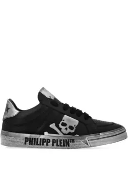 Philipp Plein кроссовки Skull&Bones Lo-Top, черный