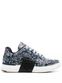 Philipp Plein кроссовки Super Street с принтом пейсли, синий