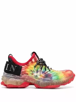 Кроссовки Philipp Plein Tie-dye Runner Hyper $hock, мультиколор