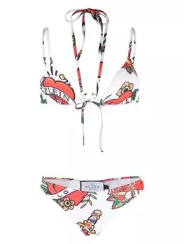 Philipp Plein купальник Bikini Love, белый