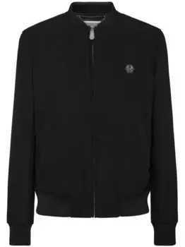 Philipp Plein куртка-бомбер Skull & Bones, черный