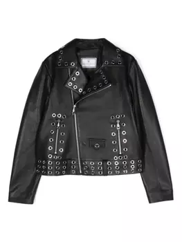 Philipp Plein куртка с люверсами, черный