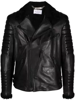 Philipp Plein куртка с тисненым логотипом, черный