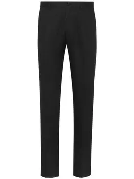 Philipp Plein льняные брюки строгого кроя, черный