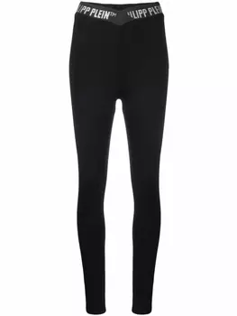 Philipp Plein легинсы с логотипами, черный