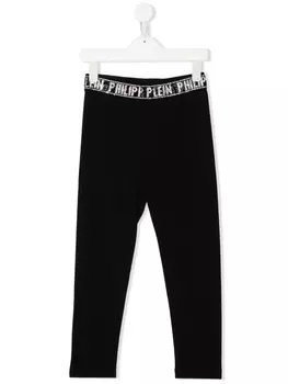 Philipp Plein легинсы с логотипом, черный