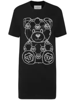 Philipp Plein мини-платье с принтом плюшевого мишки