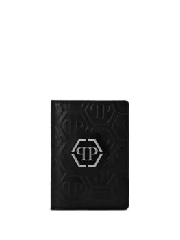 Philipp Plein обложка паспорта с логотипом, черный
