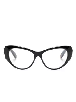 Philipp Plein очки в оправе 'кошачий глаз' с логотипом, черный