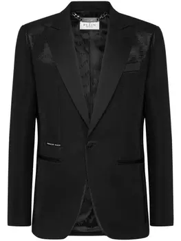 Philipp Plein однобортный пиджак с люрексом, черный