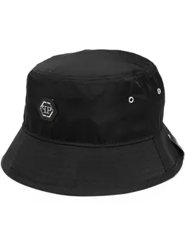 Philipp Plein панама с нашивкой-логотипом, черный