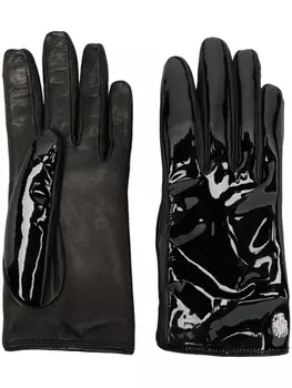Philipp Plein перчатки с аппликацией Skull, черный