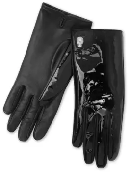 Philipp Plein перчатки с аппликацией Skull, черный