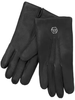 Philipp Plein перчатки с логотипом, черный