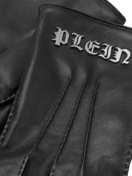 Philipp Plein перчатки с логотипом, черный