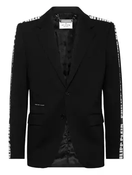 Philipp Plein пиджак с логотипом, черный
