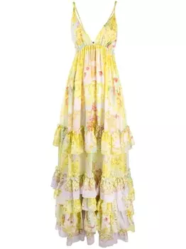 Philipp Plein платье макси New Baroque, желтый