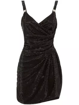 Philipp Plein платье мини с кристаллами, черный