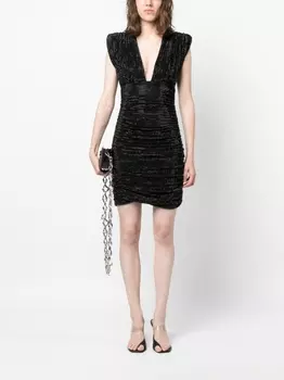 Philipp Plein платье мини с кристаллами, черный
