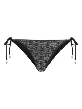 Philipp Plein плавки бикини со стразами, черный