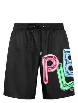 Philipp Plein плавки-шорты Bombing Graffiti, черный