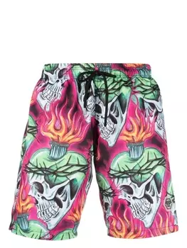 Philipp Plein плавки-шорты Love Tattoo, черный