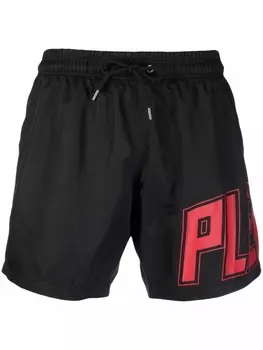Philipp Plein плавки-шорты с логотипом, черный