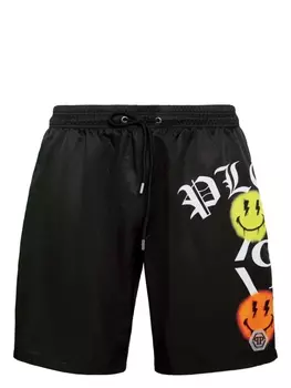 Philipp Plein плавки-шорты с логотипом, черный