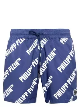 Philipp Plein плавки-шорты с логотипом, синий