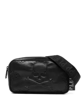 Philipp Plein поясная сумка с вышивкой Skull, черный