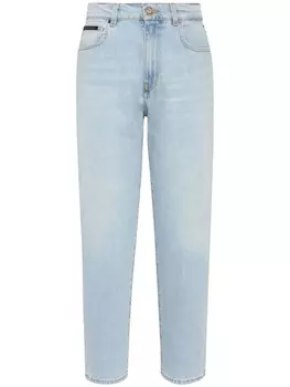 Philipp Plein прямые джинсы с завышенной талией, синий