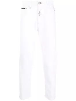 Philipp Plein прямые джинсы средней посадки, белый