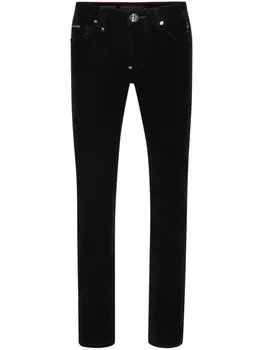 Philipp Plein прямые джинсы средней посадки, черный