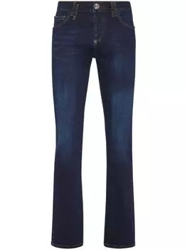 Philipp Plein прямые джинсы Supreme Iconic с заниженной талией, синий