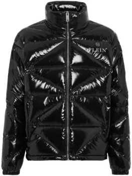Philipp Plein пуховик с логотипом, черный