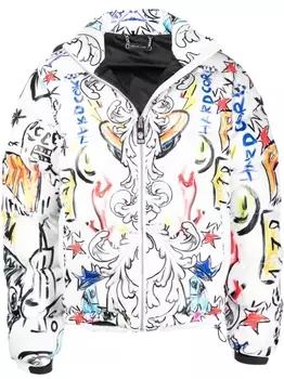 Philipp Plein пуховик Skull and Plein, белый