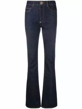 Philipp Plein расклешенные джинсы с завышенной талией, синий