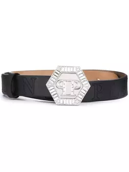 Philipp Plein ремень с логотипом, черный