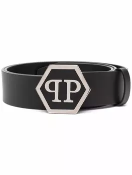 Philipp Plein ремень с логотипом, черный