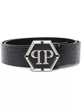 Philipp Plein ремень с логотипом, черный