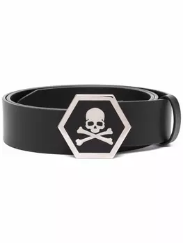 Philipp Plein ремень с пряжкой Skull, черный