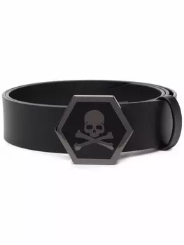 Philipp Plein ремень с пряжкой Skull, черный