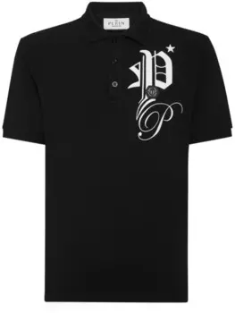 Philipp Plein рубашка поло Gothic Plein, черный