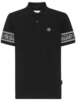Philipp Plein рубашка поло Paisley Gothic Plein, черный