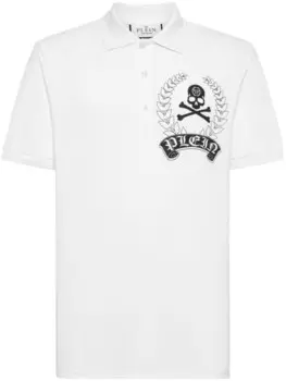 Philipp Plein рубашка поло с графичным принтом, белый