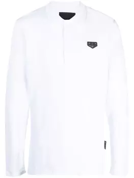 Philipp Plein рубашка поло с логотипом, белый