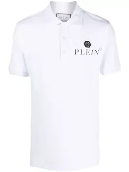 Philipp Plein рубашка поло с логотипом, белый